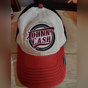 Johnny Cash Red Trucker Cap Mesh Embroidered - Zion Rootswear